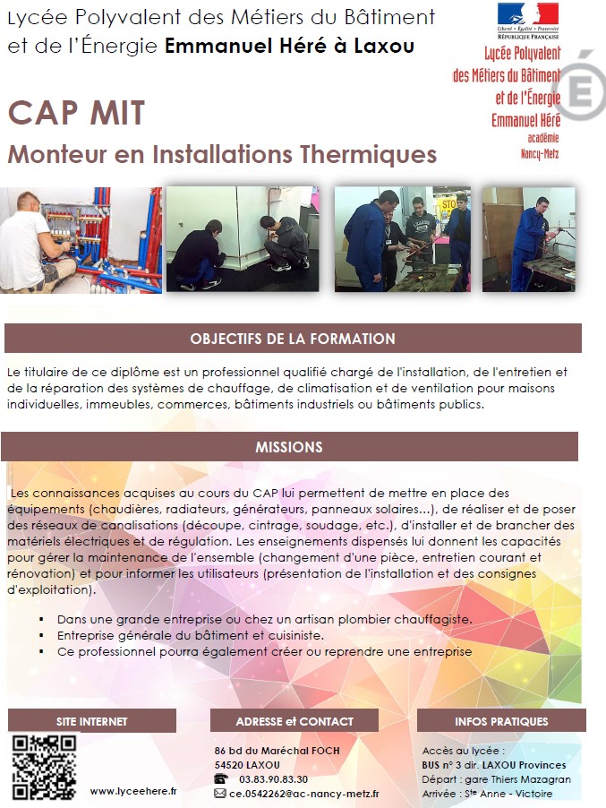 Plaquette CAP MIT
